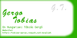 gergo tobias business card