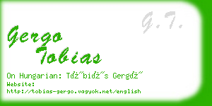 gergo tobias business card